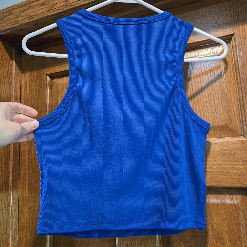SHEIN Blue Fitted Crop Tank Top - Picture 9 of 9